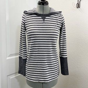 Marc New York Hooded Striped Crew Neck Sweater